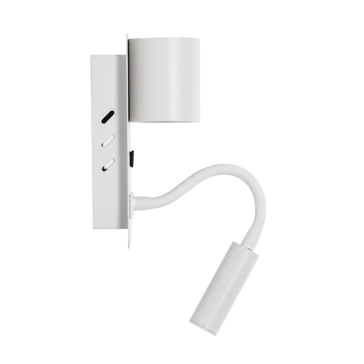 IBIS 61368 Μοντέρνο Φωτιστικό Τοίχου - Απλίκα Ξενοδοχείου Bed Side LED 10W 1100lm 36° & 360° AC 220-240V - Reading Light & Up/Down Light - Φορτιστής USB 3A - Μ10 x Π6.1 x Υ18cm - Φυσικό Λευκό 4500K - Λευκό