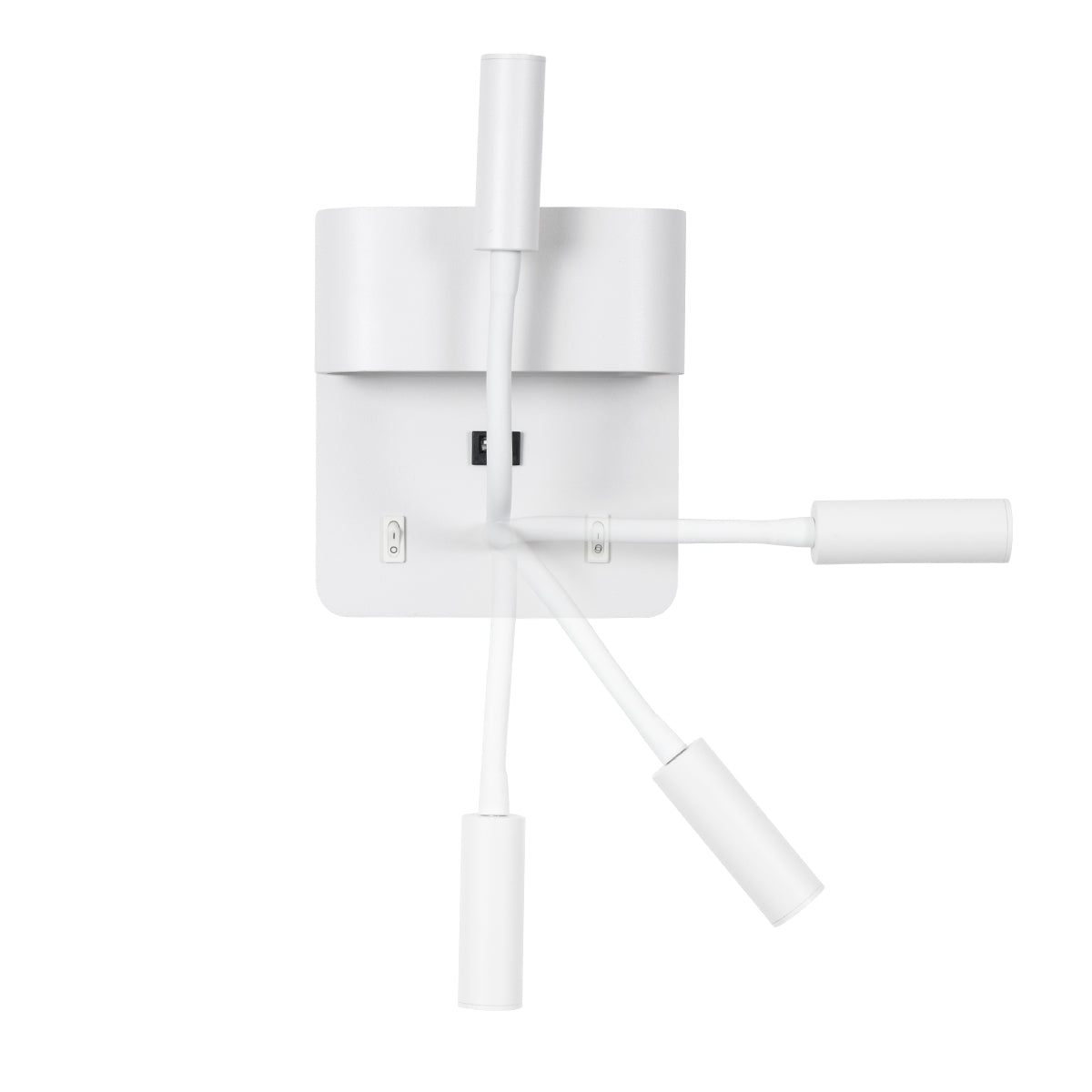 IBIS 61368 Μοντέρνο Φωτιστικό Τοίχου - Απλίκα Ξενοδοχείου Bed Side LED 10W 1100lm 36° & 360° AC 220-240V - Reading Light & Up/Down Light - Φορτιστής USB 3A - Μ10 x Π6.1 x Υ18cm - Φυσικό Λευκό 4500K - Λευκό