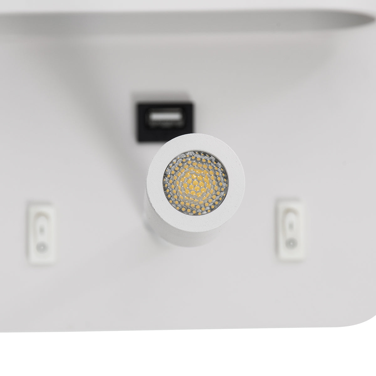 IBIS 61368 Μοντέρνο Φωτιστικό Τοίχου - Απλίκα Ξενοδοχείου Bed Side LED 10W 1100lm 36° & 360° AC 220-240V - Reading Light & Up/Down Light - Φορτιστής USB 3A - Μ10 x Π6.1 x Υ18cm - Φυσικό Λευκό 4500K - Λευκό