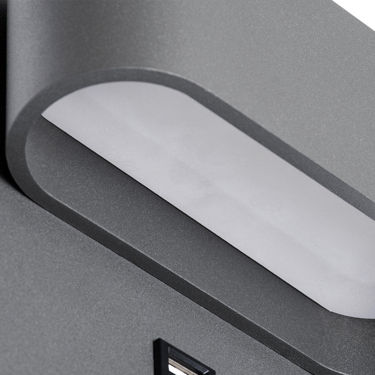 IBIS 61369 Μοντέρνο Φωτιστικό Τοίχου - Απλίκα Ξενοδοχείου Reading Light με Φορτιστή USB 3A LED 10W 1100lm 36° & 360° AC 220-240V IP20 Φυσικό Λευκό 4500K - Bridgelux COB Chip & TÜV SÜD Driver - Γκρι Ανθρακί Ματ - Μ10 x Π6.1 x Υ18