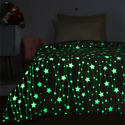 Κουβέρτα Μονή Φωσφορίζουσα Flash Art 6136 160x220εκ Γκρι