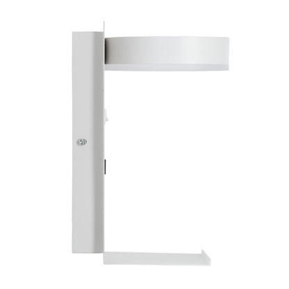 CROWN 61371 Μοντέρνο Φωτιστικό Τοίχου - Απλίκα Ξενοδοχείου Bed Side LED 5W 550lm 120° AC 220-240V - Reading Light - Φορτιστής USB 3A - Μ15 x Π15 x Υ23cm - Φυσικό Λευκό 4500K - Λευκό