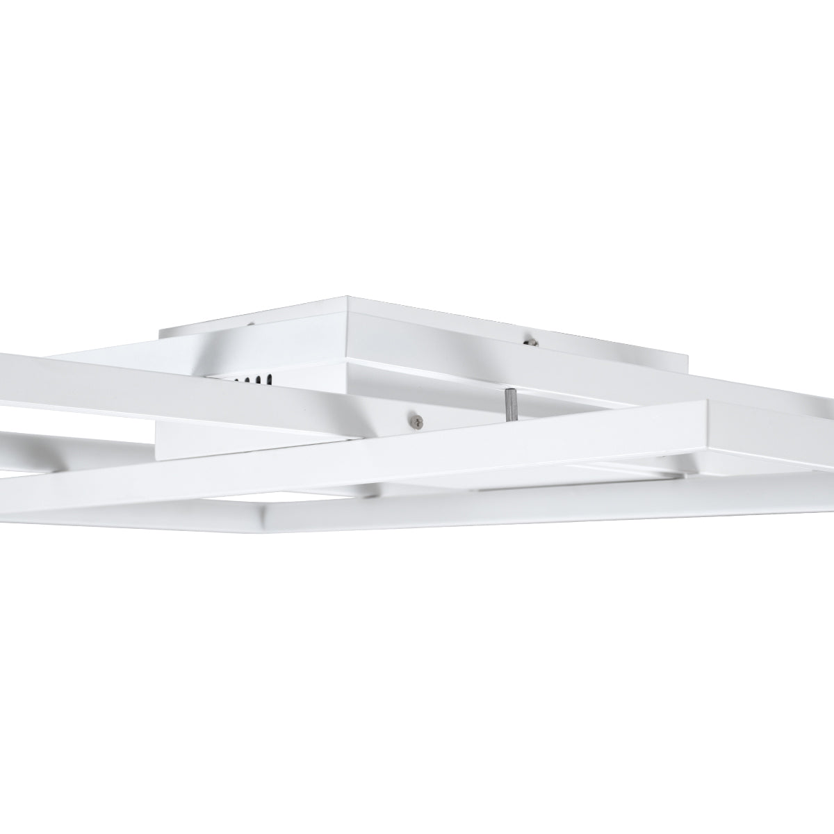 QUADRA 61386 Φωτιστικό Οροφής Design LED CCT 100W 12000lm 120° AC 220-240V - Εναλλαγή Φωτισμού μέσω Τηλεχειριστηρίου All In One Ψυχρό 6000k+Φυσικό 4500k+Θερμό 2700k Dimmable Μ85 x Π45 x Υ9cm - Λευκό