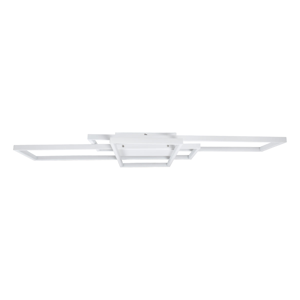 QUADRA 61389 Φωτιστικό Οροφής Design LED CCT 120W 14400lm 120° AC 220-240V - Εναλλαγή Φωτισμού μέσω Τηλεχειριστηρίου All In One Ψυχρό 6000k+Φυσικό 4500k+Θερμό 2700k Dimmable Μ105 x Π60 x Υ9cm - Λευκό