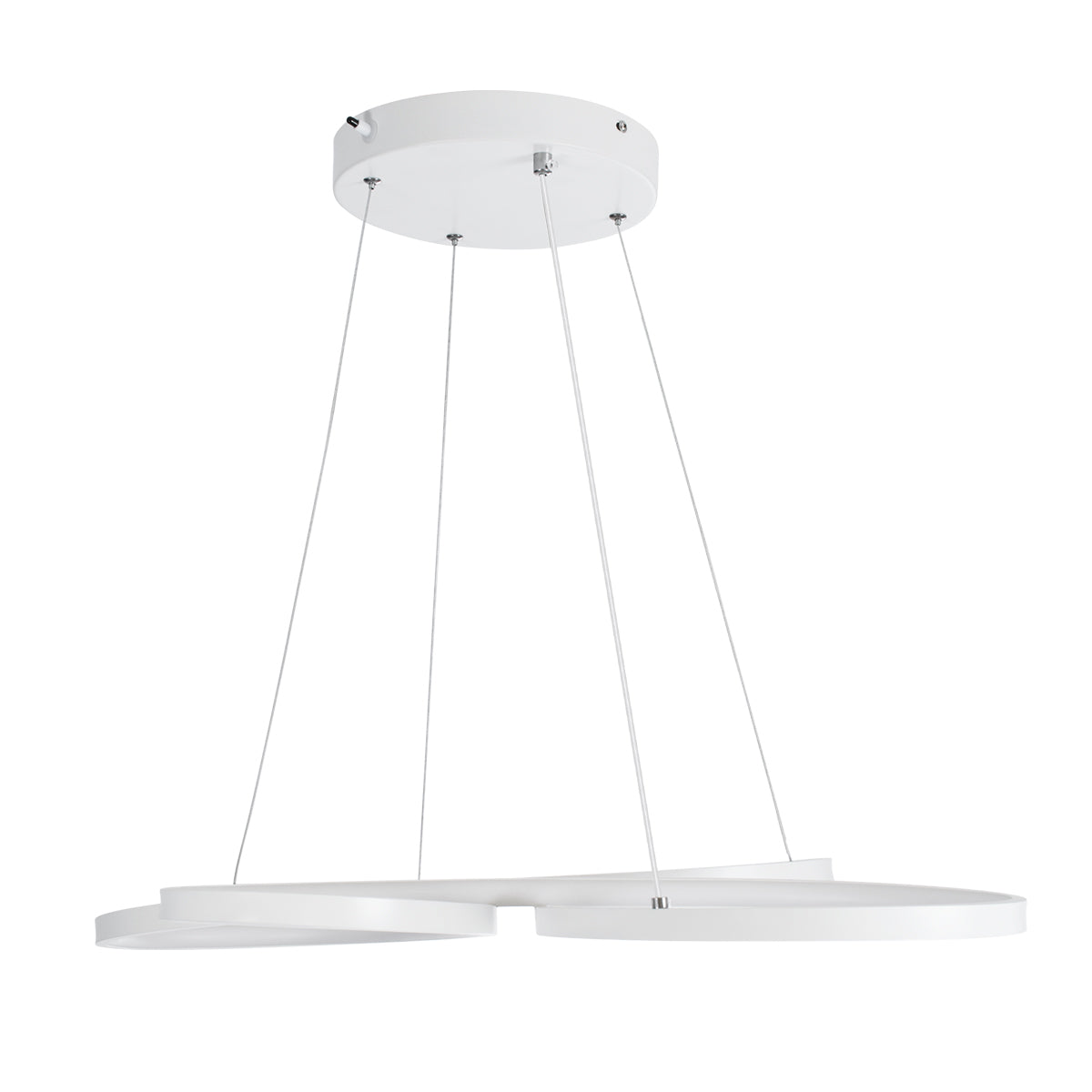 BUTTERFLY 61392 Κρεμαστό Φωτιστικό Οροφής Design LED CCT 75W 8400lm 300° AC 220-240V - Εναλλαγή Φωτισμού μέσω Τηλεχειριστηρίου All In One Ψυχρό 6000k+Φυσικό 4500k+Θερμό 2700k Dimmable Μ71 x Π52 x Υ4cm - Λευκό