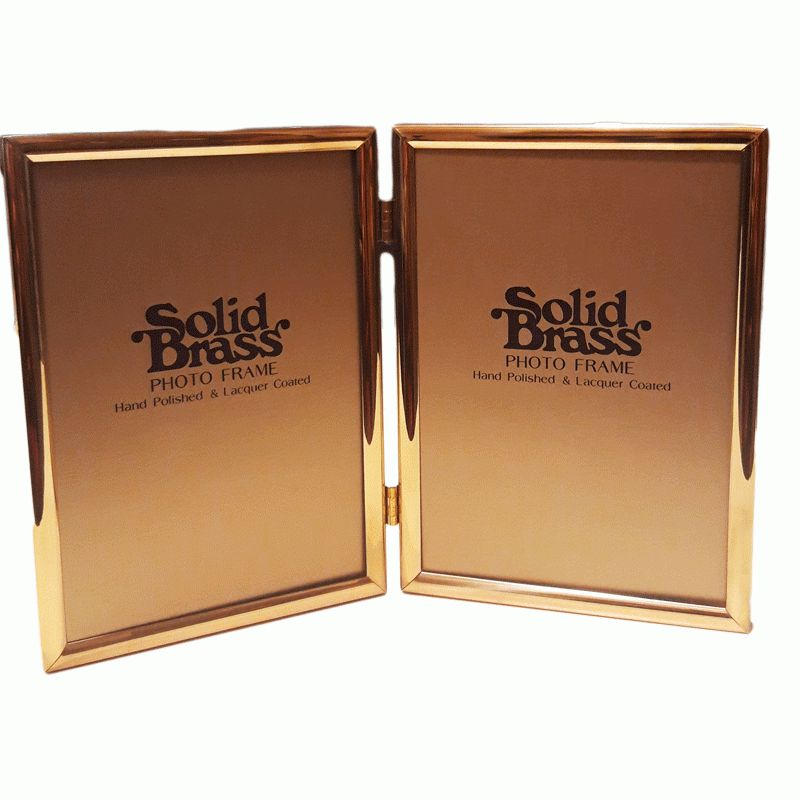 Κορνίζα Χρυσή Διπλή Μεταλλική 10x15εκ