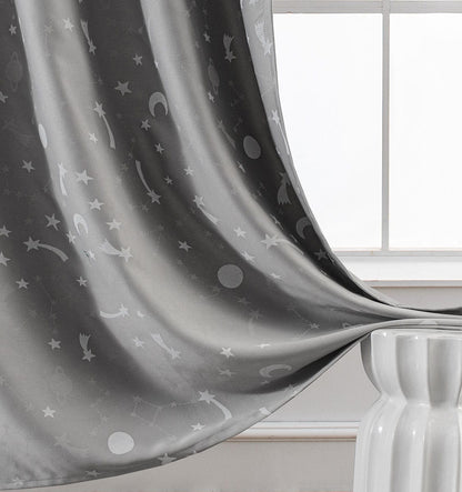 Κουρτίνα Φωσφορίζουσα με Τρέσα Art 6141 140x270εκ Γκρι