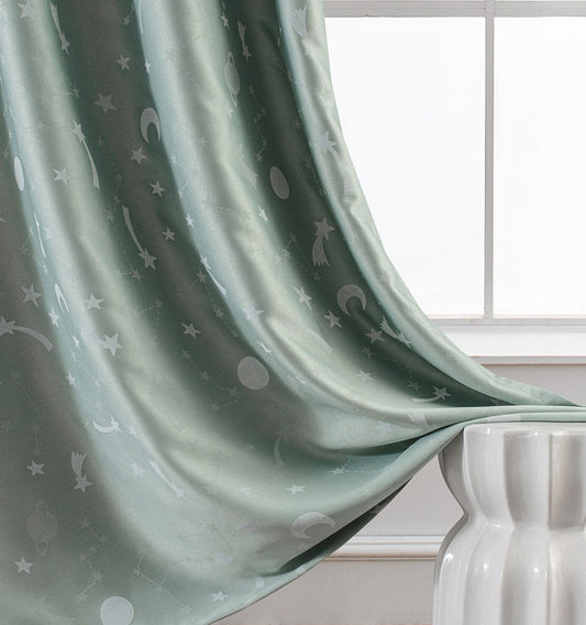 Κουρτίνα Φωσφορίζουσα με 8 Κρίκους Art 6140 140x260εκ Μέντα