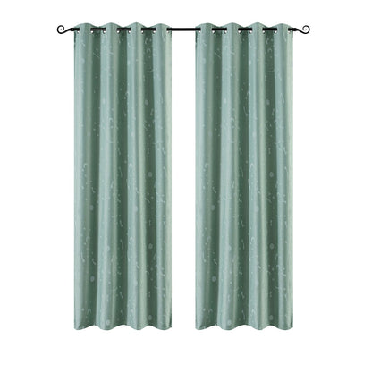 Κουρτίνα Φωσφορίζουσα με 8 Κρίκους Art 6140 140x260εκ Μέντα