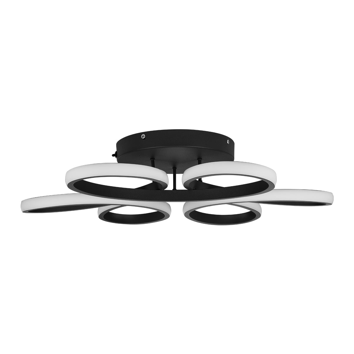 MARGARET 61400 Μοντέρνο Κρεμαστό Φωτιστικό Οροφής LED 54W 6210lm 360° AC 220-240V IP20 Ρυθμιζόμενο Λευκό CCT με Χειριστήριο από 2700K έως 6000K Dimmable - Lumileds SMD Chip - Μαύρο Ματ - Μ57 x Π57 x Υ12cm