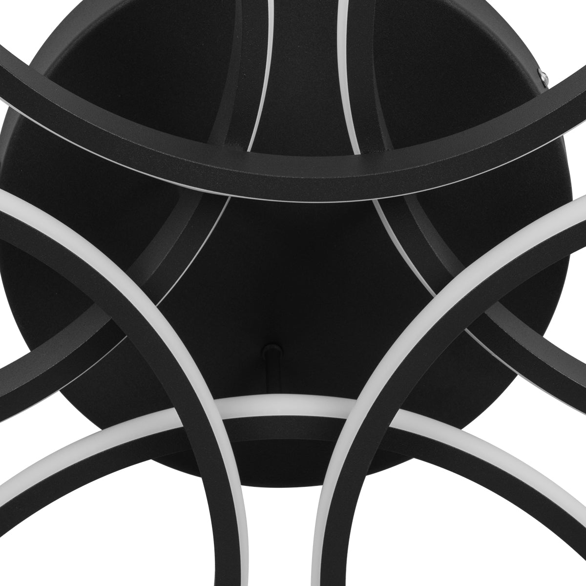 MARGARET 61400 Μοντέρνο Κρεμαστό Φωτιστικό Οροφής LED 54W 6210lm 360° AC 220-240V IP20 Ρυθμιζόμενο Λευκό CCT με Χειριστήριο από 2700K έως 6000K Dimmable - Lumileds SMD Chip - Μαύρο Ματ - Μ57 x Π57 x Υ12cm