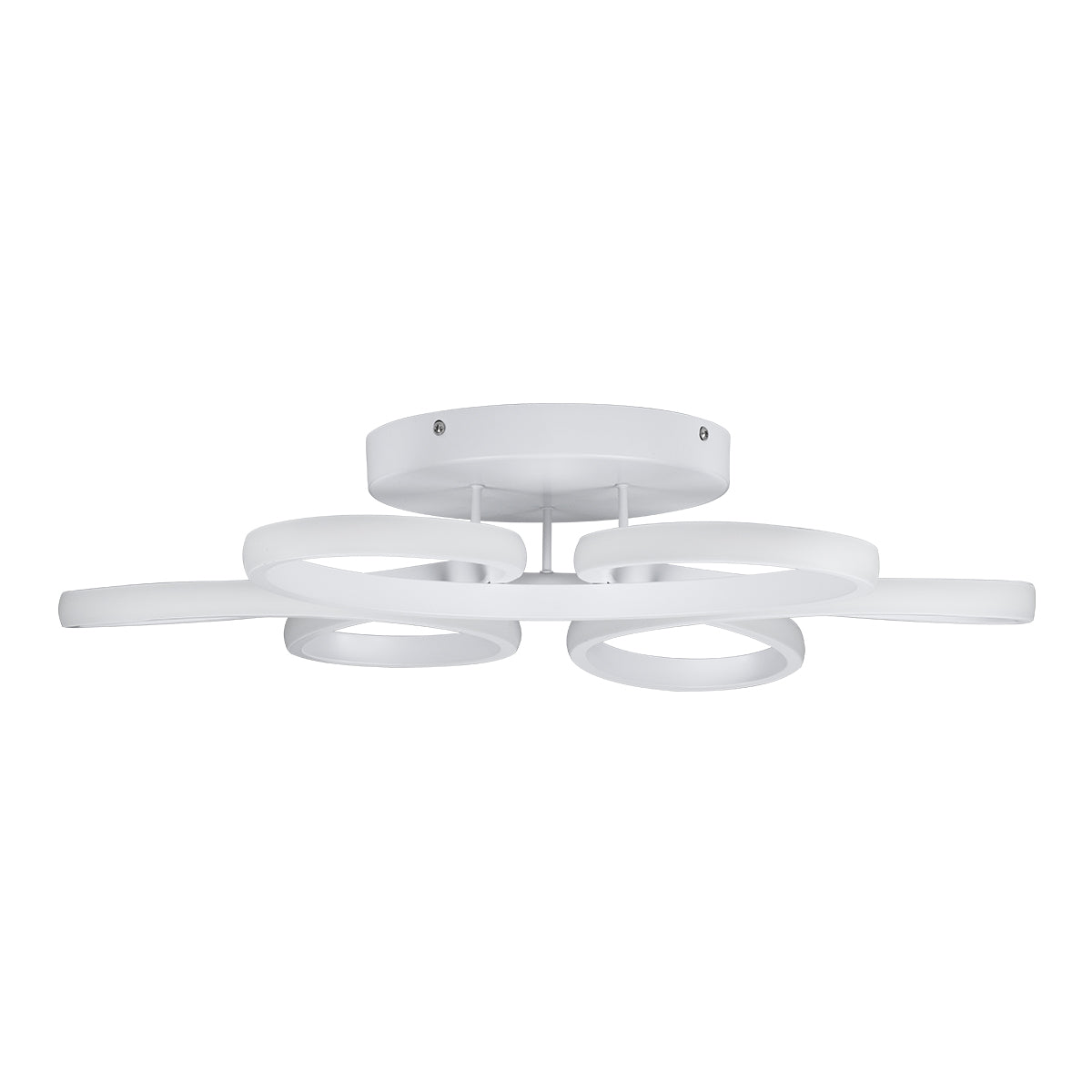 MARGARET 61401 Φωτιστικό Οροφής Design LED CCT 54W 6210lm 360° AC 220-240V - Εναλλαγή Φωτισμού μέσω Τηλεχειριστηρίου All In One Ψυχρό 6000k+Φυσικό 4500k+Θερμό 2700k Dimmable Φ57 x Υ12cm - Λευκό