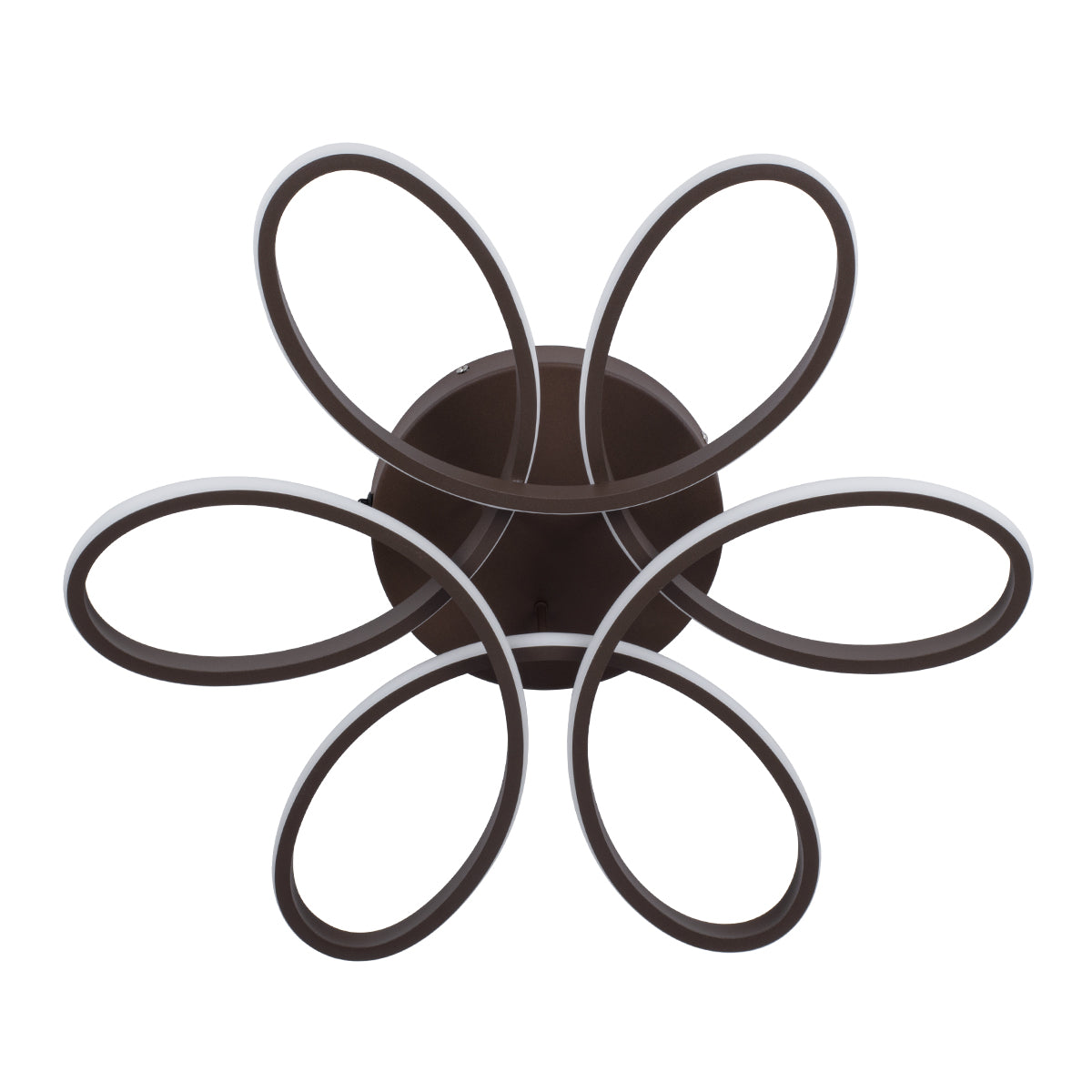 MARGARET 61402 Μοντέρνο Κρεμαστό Φωτιστικό Οροφής LED 54W 6210lm 360° AC 220-240V IP20 Ρυθμιζόμενο Λευκό CCT με Χειριστήριο από 2700K έως 6000K Dimmable - Lumileds SMD Chip - Καφέ Ματ - Μ57 x Π57 x Υ12cm