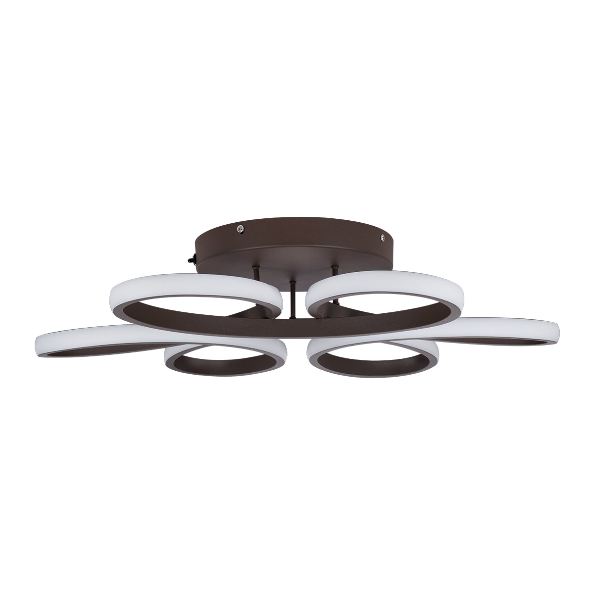 MARGARET 61402 Μοντέρνο Κρεμαστό Φωτιστικό Οροφής LED 54W 6210lm 360° AC 220-240V IP20 Ρυθμιζόμενο Λευκό CCT με Χειριστήριο από 2700K έως 6000K Dimmable - Lumileds SMD Chip - Καφέ Ματ - Μ57 x Π57 x Υ12cm