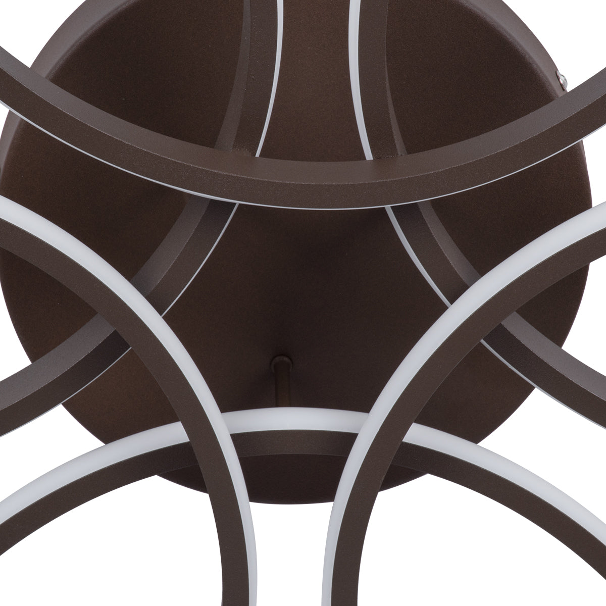 MARGARET 61402 Μοντέρνο Κρεμαστό Φωτιστικό Οροφής LED 54W 6210lm 360° AC 220-240V IP20 Ρυθμιζόμενο Λευκό CCT με Χειριστήριο από 2700K έως 6000K Dimmable - Lumileds SMD Chip - Καφέ Ματ - Μ57 x Π57 x Υ12cm