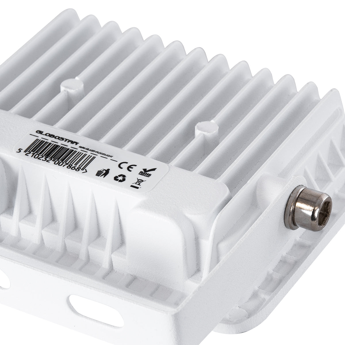 ATLAS 61406 LED Floodlight 10W 1150lm 120° AC 220-240V Waterproof IP67 Warm White 2700K - Lumileds SMD Chip - TÜV Rheinland Certified - Matte White - L10 x W2 x H8