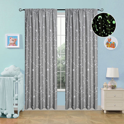 Κουρτίνα Φωσφορίζουσα με Τρέσα Art 6141 140x270εκ Γκρι