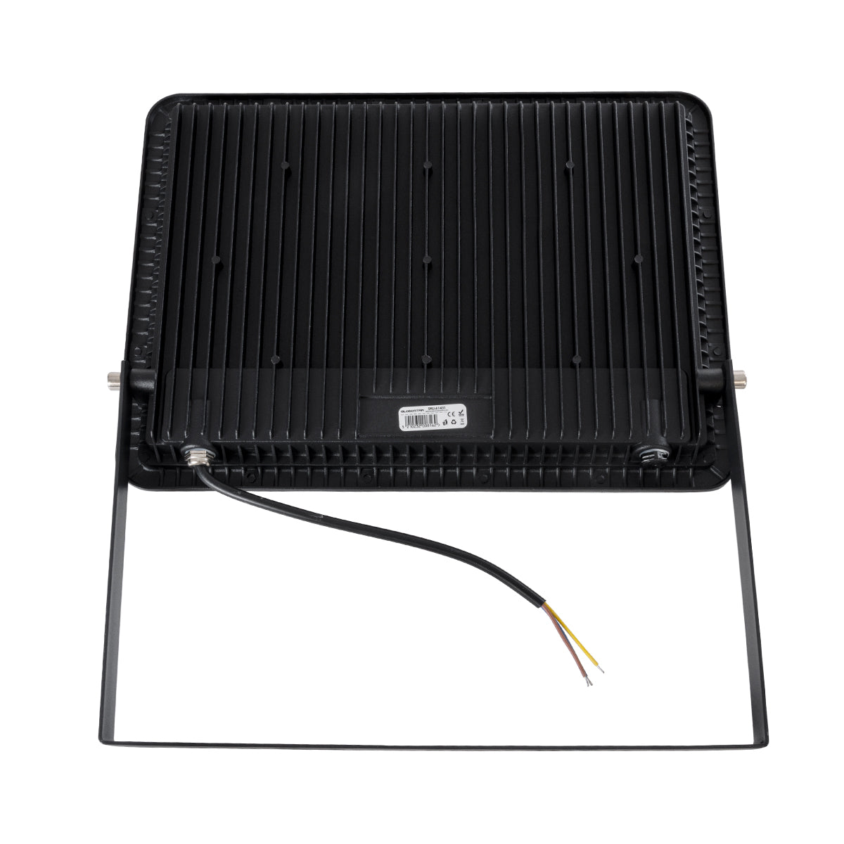 ATLAS 61432 Προβολέας LED 200W 24000lm 120° AC 220-240V Αδιάβροχο IP67 Φυσικό Λευκό 4500K - Lumileds SMD Chip - TÜV Rheinland Certified - Μαύρο Ματ - Μ38 x Π4 x Υ28