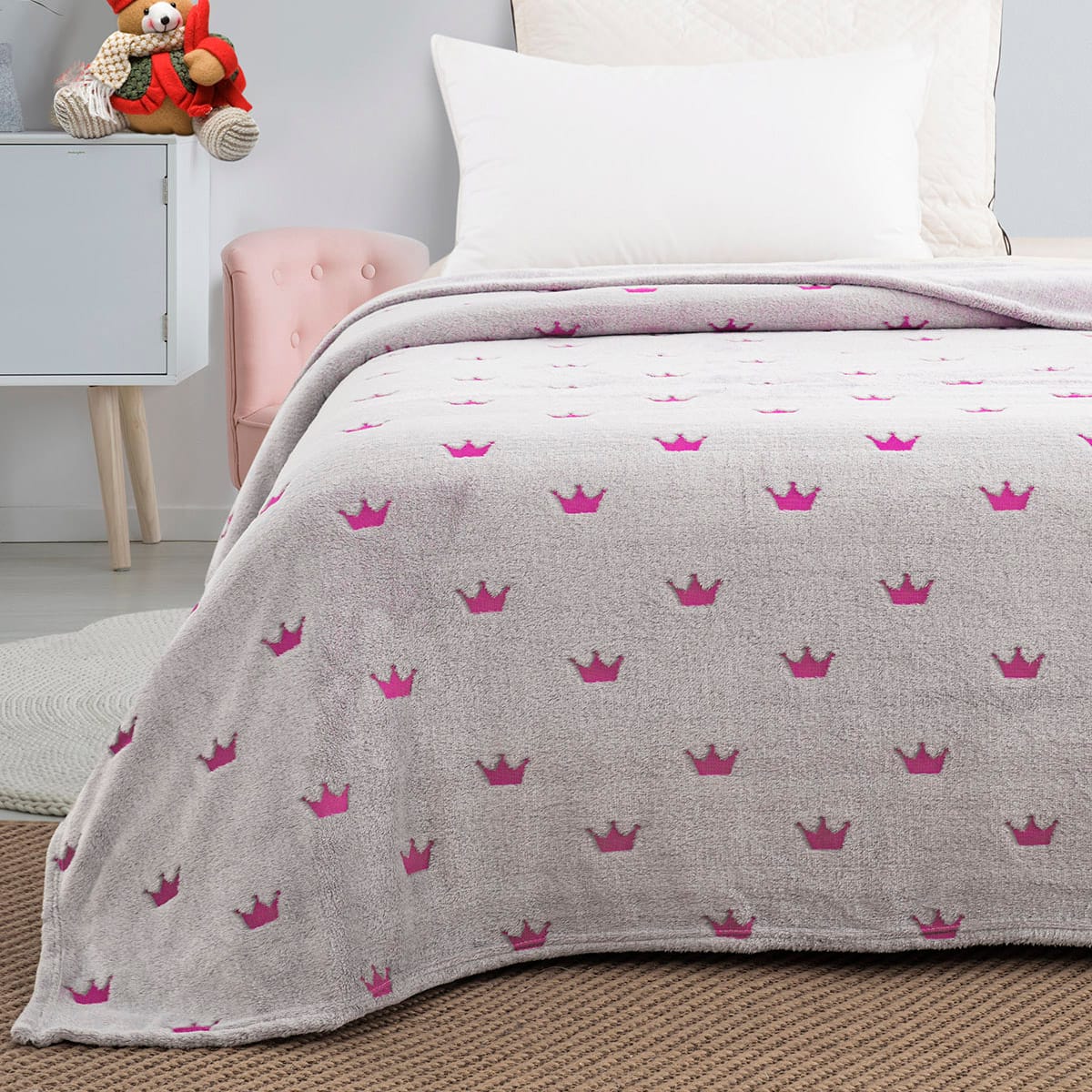 Κουβέρτα Μονή Φωσφορίζουσα Flash Art 6144 160x220εκ Γκρι