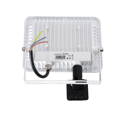 AURORA 61440 Επαγγελματικός Προβολέας LED 30W 3750lm 120° AC 220-240V με Ενσωματωμένο Ρυθμιζόμενο Αισθητήρα Κίνησης PIR - Αδιάβροχος IP67 - Μ16 x Π5 x Υ17.5cm - Λευκό - Ψυχρό Λευκό 6000K - LUMILEDS Chips - TÜV Rheinland Certified