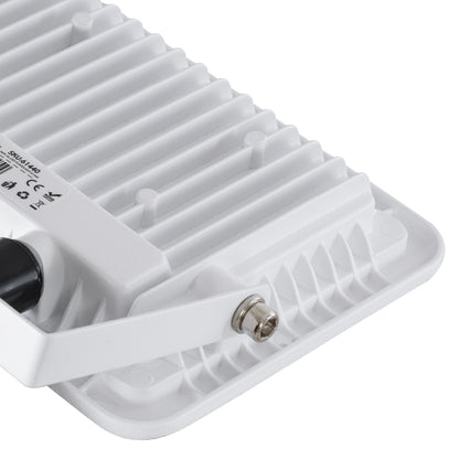 AURORA 61440 Επαγγελματικός Προβολέας LED 30W 3750lm 120° AC 220-240V με Ενσωματωμένο Ρυθμιζόμενο Αισθητήρα Κίνησης PIR - Αδιάβροχος IP67 - Μ16 x Π5 x Υ17.5cm - Λευκό - Ψυχρό Λευκό 6000K - LUMILEDS Chips - TÜV Rheinland Certified