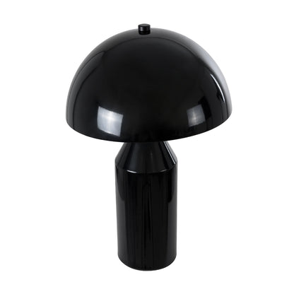 URANUS-S 61449 Μοντέρνο Επιτραπέζιο Φωτιστικό Πορτατίφ Δίφωτο 2 x E27 AC220-240V IP20 - Φ25 x Υ39cm - Μαύρο Μεταλλικό Καμπάνα με Διακόπτη On/Off