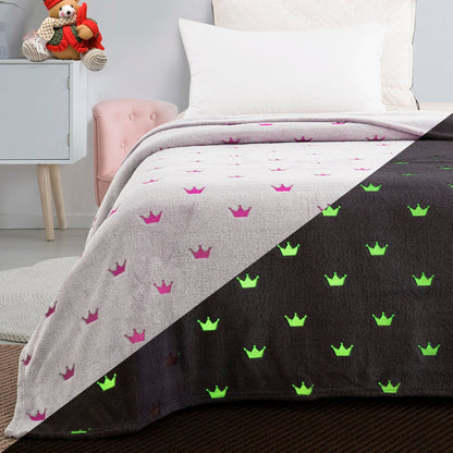 Κουβέρτα Μονή Φωσφορίζουσα Flash Art 6144 160x220εκ Γκρι