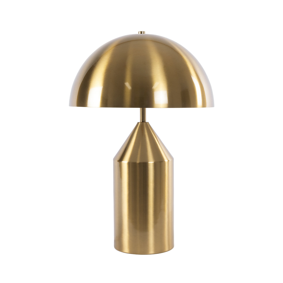 URANUS-M 61455 Μοντέρνο Επιτραπέζιο Φωτιστικό Πορτατίφ Δίφωτο 2 x E27 AC220-240V IP20 - Φ35 x Υ54cm - Χρυσό Πλατίνα Μεταλλικό Καμπάνα με Διακόπτη On/Off