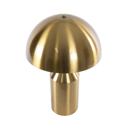 URANUS-M 61455 Μοντέρνο Επιτραπέζιο Φωτιστικό Πορτατίφ Δίφωτο 2 x E27 AC220-240V IP20 - Φ35 x Υ54cm - Χρυσό Πλατίνα Μεταλλικό Καμπάνα με Διακόπτη On/Off