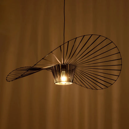 LUMINOVA 61467 Μοντέρνο Κρεμαστό Φωτιστικό Πλέγμα Μονόφωτο 1 x E27 IP20 Μαύρο Σχοινί με Μαύρο Σύρμα - Μ100 x Π100 x Υ30cm