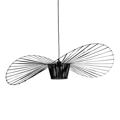 LUMINOVA 61467 Μοντέρνο Κρεμαστό Φωτιστικό Πλέγμα Μονόφωτο 1 x E27 IP20 Μαύρο Σχοινί με Μαύρο Σύρμα - Μ100 x Π100 x Υ30cm