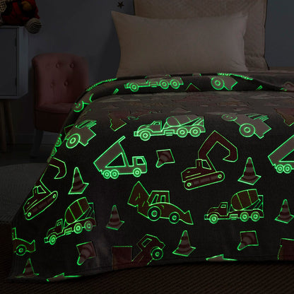 Κουβέρτα Μονή Φωσφορίζουσα Flash Art 6147 160x220εκ Γκρι