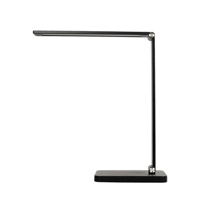 TEBLA 60481 Μοντέρνο Επιτραπέζιο Φωτιστικό Γραφείου LED 5W 500lm 120° AC 220-240V IP20 Ρυθμιζόμενο Λευκό CCT με Αφή 2700K/4500K/6000K Dimmable - Bridgelux SMD Chip - Μαύρο - Μ11 x Π31 x Υ52