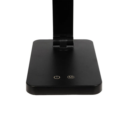 TEBLA 60481 Μοντέρνο Επιτραπέζιο Φωτιστικό Γραφείου LED 5W 500lm 120° AC 220-240V IP20 Ρυθμιζόμενο Λευκό CCT με Αφή 2700K/4500K/6000K Dimmable - Bridgelux SMD Chip - Μαύρο - Μ11 x Π31 x Υ52