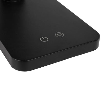 TEBLA 60481 Μοντέρνο Επιτραπέζιο Φωτιστικό Γραφείου LED 5W 500lm 120° AC 220-240V IP20 Ρυθμιζόμενο Λευκό CCT με Αφή 2700K/4500K/6000K Dimmable - Bridgelux SMD Chip - Μαύρο - Μ11 x Π31 x Υ52