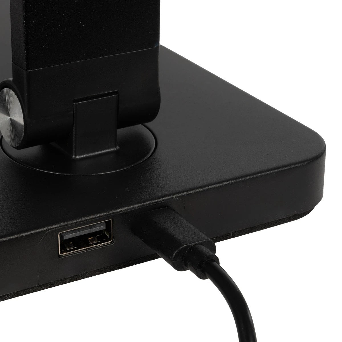 TEBLA 60481 Μοντέρνο Επιτραπέζιο Φωτιστικό Γραφείου LED 5W 500lm 120° AC 220-240V IP20 Ρυθμιζόμενο Λευκό CCT με Αφή 2700K/4500K/6000K Dimmable - Bridgelux SMD Chip - Μαύρο - Μ11 x Π31 x Υ52