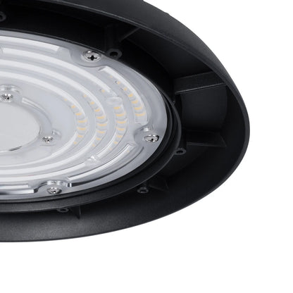 INDUSTRY 61500 LED UFO HIGH BAY 100W 175*SANAN OPTO CHIP 150lm/W 15000lm CRI≥80Ra SDCM<5 90° 85-265VAC 50/60Hz IP65 5000K TÜV SÜD CERTIFIED DRIVER - Μαύρο - Μ26.5 x Π26.5 x Υ15cm