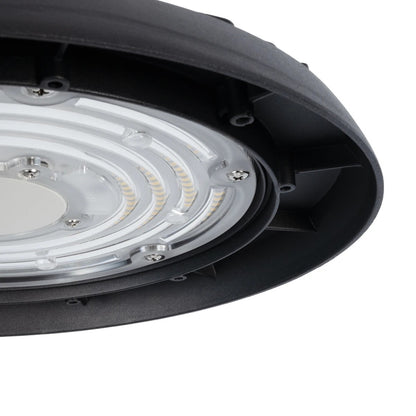 INDUSTRY 61501 LED UFO HIGH BAY 150W 275*SANAN OPTO CHIP 150lm/W 22500lm CRI≥80Ra SDCM<5 90° 85-265VAC 50/60Hz IP65 5000K TÜV SÜD CERTIFIED DRIVER - Μαύρο - Μ26.5 x Π26.5 x Υ15cm