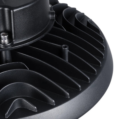 INDUSTRY 61501 LED UFO HIGH BAY 150W 275*SANAN OPTO CHIP 150lm/W 22500lm CRI≥80Ra SDCM<5 90° 85-265VAC 50/60Hz IP65 5000K TÜV SÜD CERTIFIED DRIVER - Μαύρο - Μ26.5 x Π26.5 x Υ15cm