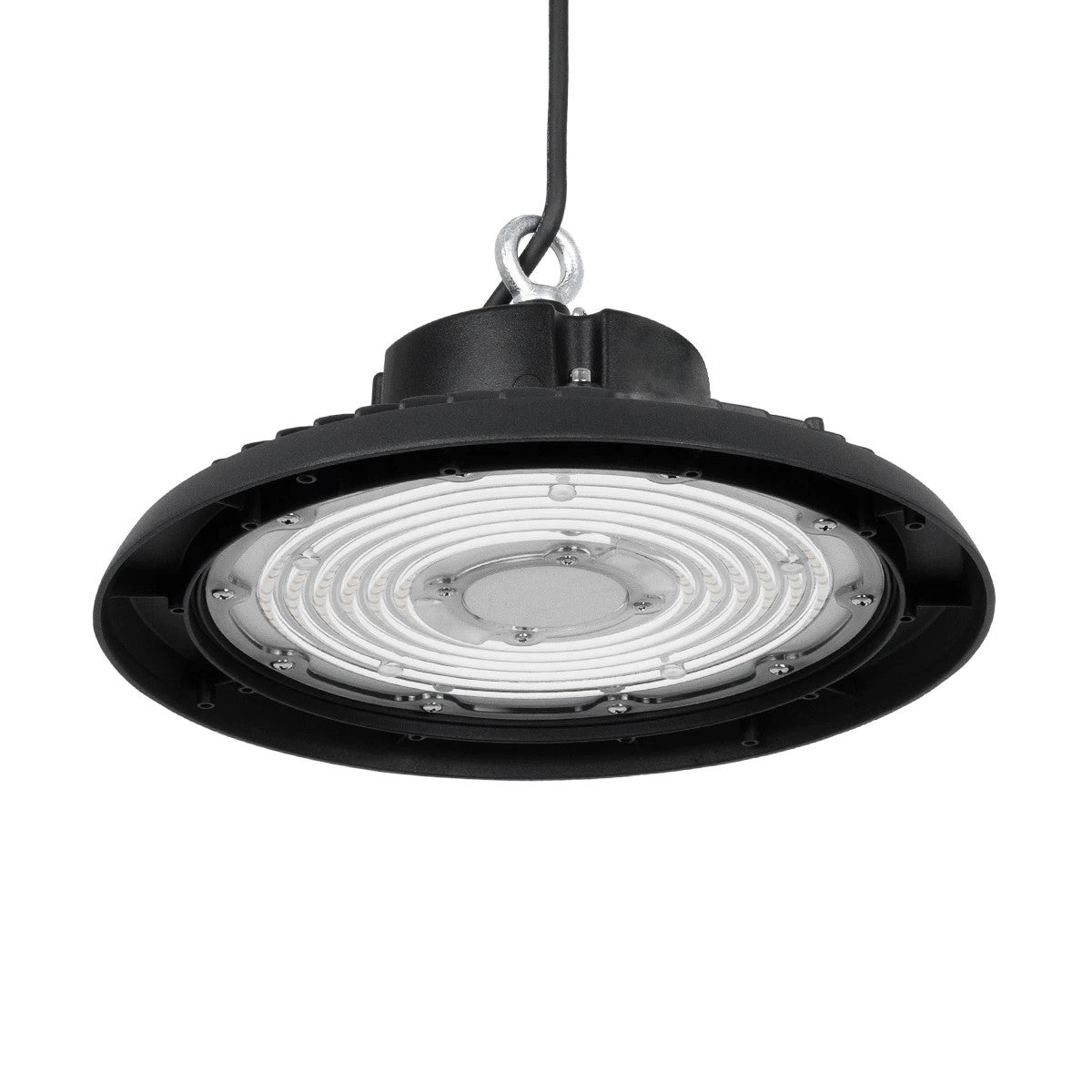 INDUSTRY 61502 LED UFO HIGH BAY 200W 338*SANAN OPTO CHIP 150lm/W 30000lm CRI≥80Ra SDCM<5 90° 85-265VAC 50/60Hz IP65 5000K TÜV SÜD CERTIFIED DRIVER - Μαύρο - Μ30 x Π30 x Υ16cm