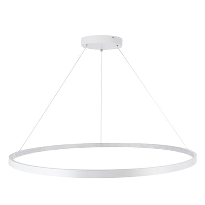 DIAMOND 61518 Κρεμαστό Φωτιστικό Δαχτυλίδι-Κύκλος LED CCT 75W 8400lm 360° AC 220-240V - Εναλλαγή Φωτισμού μέσω Τηλεχειριστηρίου All In One Ψυχρό 6000k+Φυσικό 4500k+Θερμό 2700k Dimmable Φ100cm - Λευκό