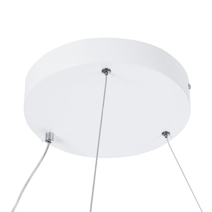 DIAMOND 61518 Κρεμαστό Φωτιστικό Δαχτυλίδι-Κύκλος LED CCT 75W 8400lm 360° AC 220-240V - Εναλλαγή Φωτισμού μέσω Τηλεχειριστηρίου All In One Ψυχρό 6000k+Φυσικό 4500k+Θερμό 2700k Dimmable Φ100cm - Λευκό