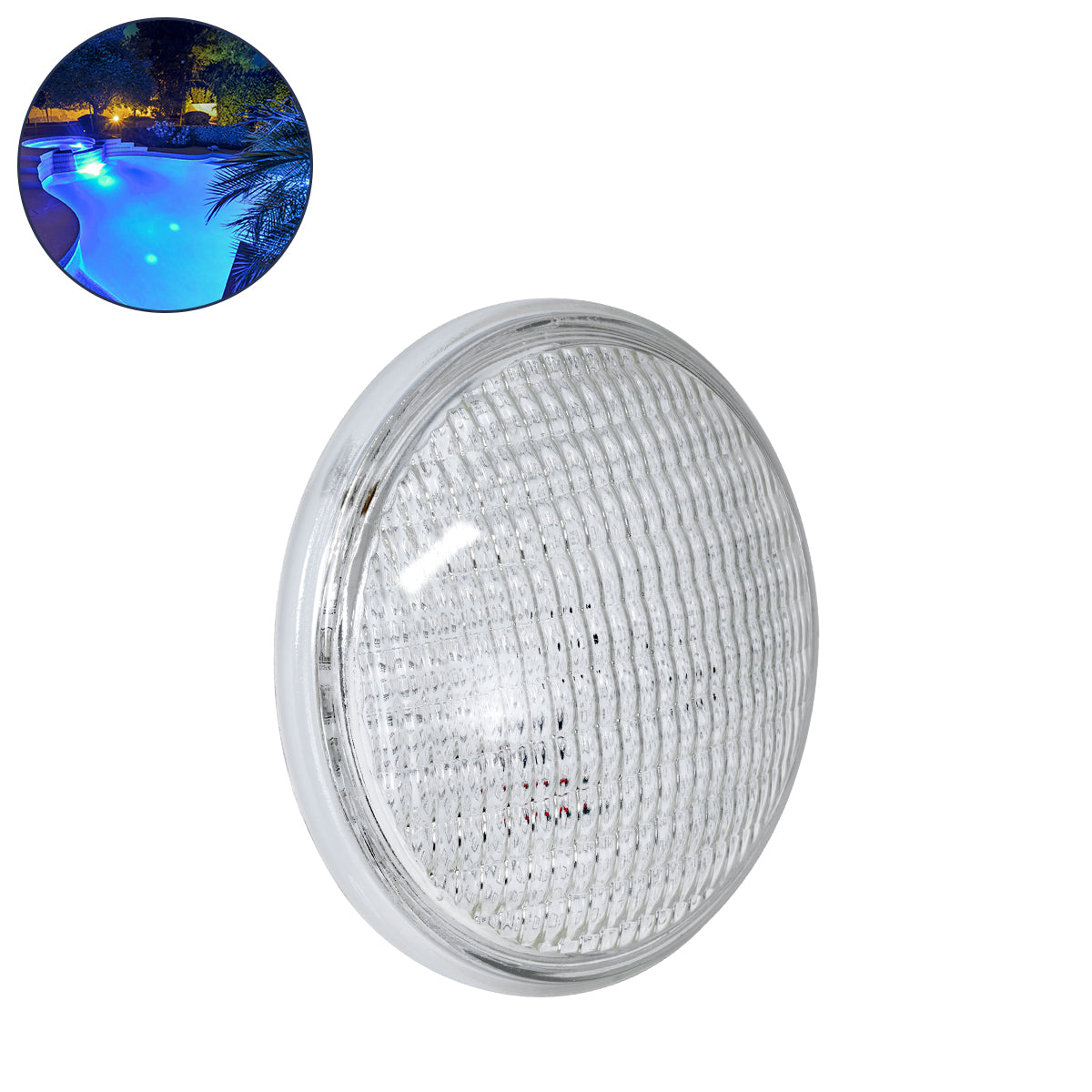 POOLANO 61533 Λάμπα LED Σποτ Πισίνας GX16D PAR56 25W 2125lm 120° AC/DC 12V Αδιάβροχο IP68 IK06 Tempered Glass Φ18 x Υ10cm Ψυχρό Λευκό 6000K - Bridgelux Chip