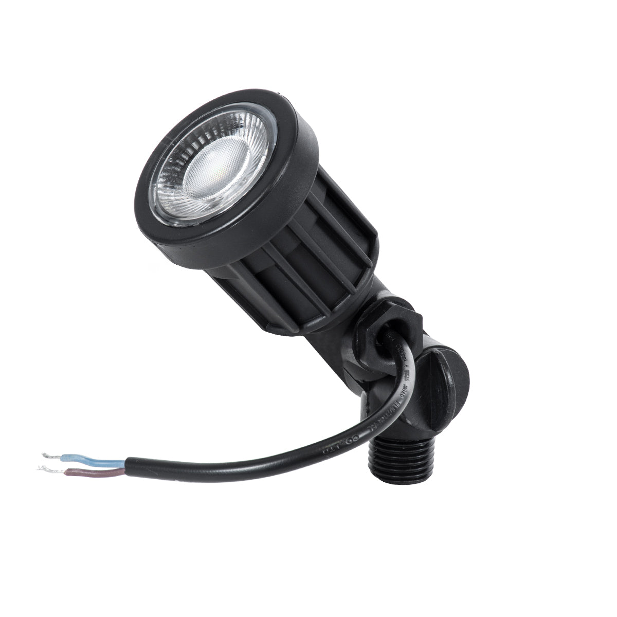 GARDENINI 61544 Καρφωτό Φωτιστικό Σποτ Κήπου LED 5W 550lm 38° DC 24V IP68 Υψηλής Αντοχής ABS IK06 Φ5.5 x Υ13.5cm - Πράσινο 550nm Dimmable - Μαύρο - Bridgelux Chip - 3 Years Warranty