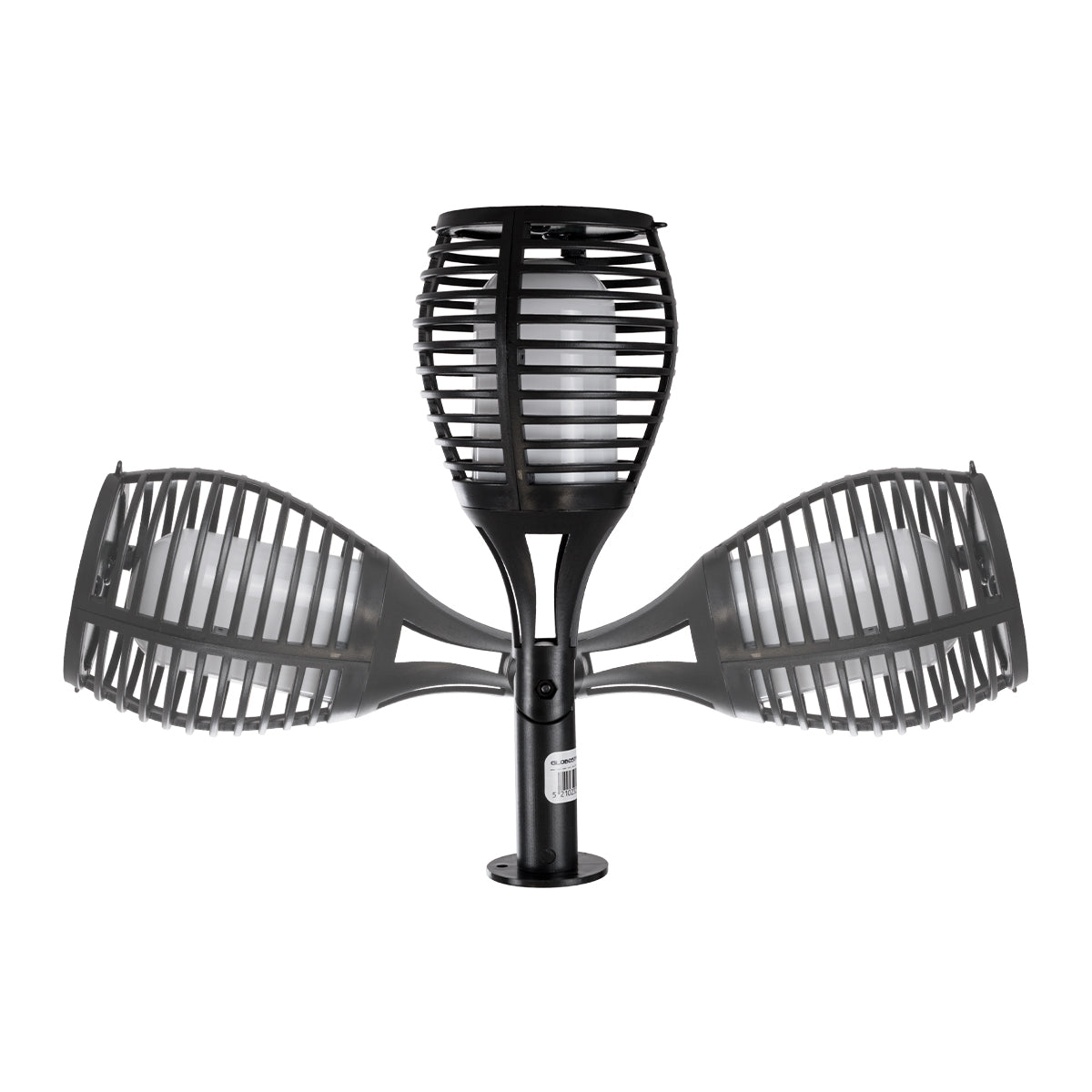 FIAMMA 61549 Αυτόνομο Ηλιακό Καρφωτό Φωτιστικό Κήπου LED SMD 2W 80lm με Ενσωματωμένη Μπαταρία 1500mAh - Φωτοβολταϊκό Πάνελ - Αισθητήρα Ημέρας-Νύχτας Φαναράκι Κήπου - Εφέ Φλόγας Διακοσμητικό - Αδιάβροχο IP65 - 1800K Φ10 x Υ55cm