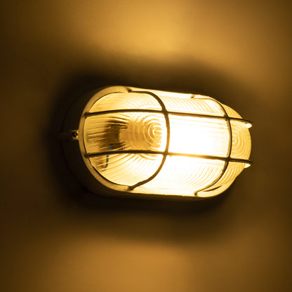 BOATLIGHT 61582 Vintage Φωτιστικό Καραβοχελώνα Τοίχου - Απλίκα με Ντουί 1 x E27 AC 220-240V Αδιάβροχο IP65 - Λευκό Ματ - Μ21 x Π10.4 x Υ9