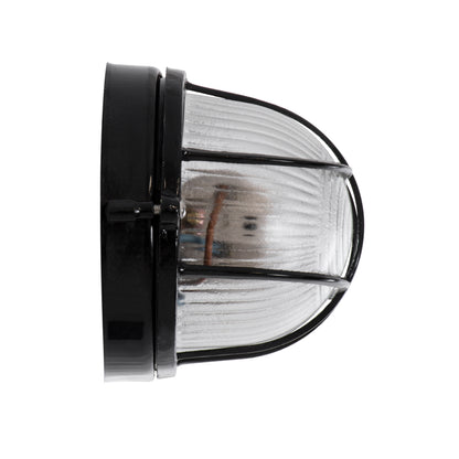 BOATLIGHT 61583 Vintage Φωτιστικό Καραβοχελώνα Τοίχου - Απλίκα με Ντουί 1 x E27 AC 220-240V Αδιάβροχο IP65 - Μαύρο Ματ - Μ21 x Π10.4 x Υ9