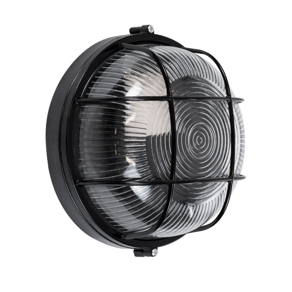 BOATLIGHT 61586 Vintage Φωτιστικό Καραβοχελώνα Τοίχου & Οροφής με Ντουί 1 x E27 AC 220-240V Αδιάβροχο IP65 - Μαύρο Ματ - Μ17.5 x Π17.5 x Υ9