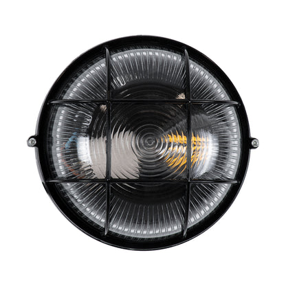 BOATLIGHT 61586 Vintage Φωτιστικό Καραβοχελώνα Τοίχου & Οροφής με Ντουί 1 x E27 AC 220-240V Αδιάβροχο IP65 - Μαύρο Ματ - Μ17.5 x Π17.5 x Υ9
