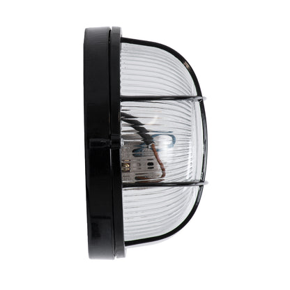 BOATLIGHT 61586 Vintage Φωτιστικό Καραβοχελώνα Τοίχου & Οροφής με Ντουί 1 x E27 AC 220-240V Αδιάβροχο IP65 - Μαύρο Ματ - Μ17.5 x Π17.5 x Υ9